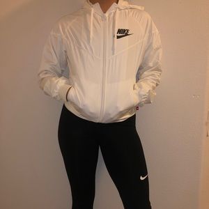 White Nike Windbreaker Jacket